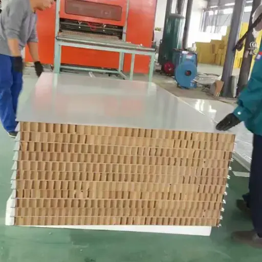 Painéis de papel para salas limpas em favo de mel